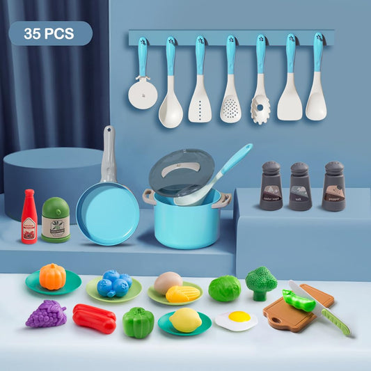 JOKERKING pastel pink frying pan supports creative pretend meals