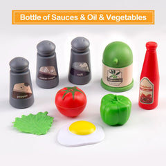 JOKERKING play-food collection offers realistic textures for peeling, slicing, and sensory exploration.