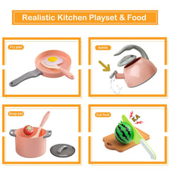 JOKERKING included utensils and knife encourage fine motor skills during pretend cooking.