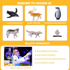 JOKFEICE arctic wolf figurine durable for classroom scenes.