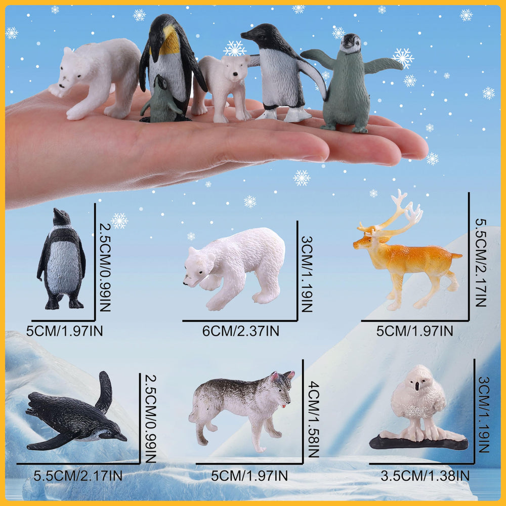JOKFEICE polar bear figurine with realistic details for storytelling and display.