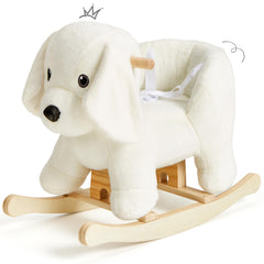 Jolie Vallée dog rocking horse face design sparks joyful playtime for babies.