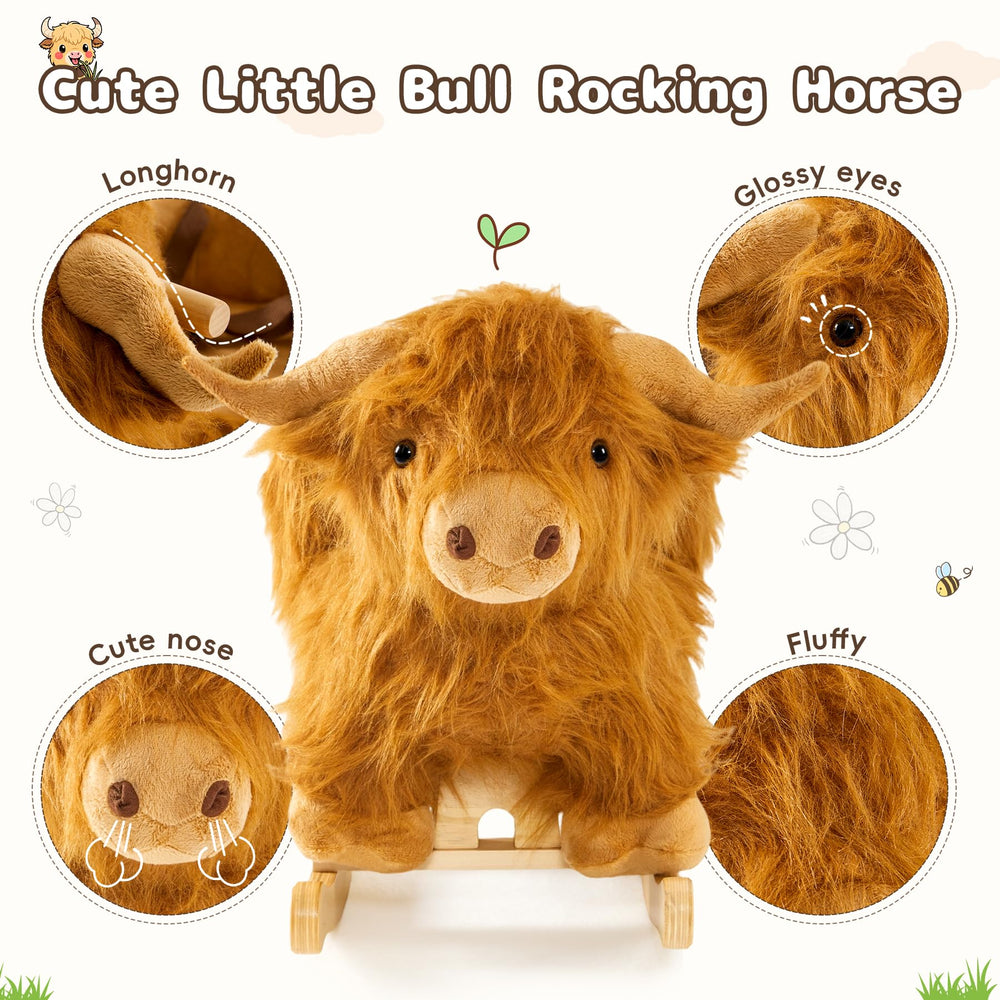 Jolie Vallée Highlander cattle rocker assembly image shows easy setup.