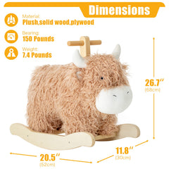 JOLIE VALLÉE TOYS plush-wicker rocker decor; cute and comforting for kids.