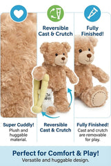 Jolitee cast and crutch design shown for left or right limb
