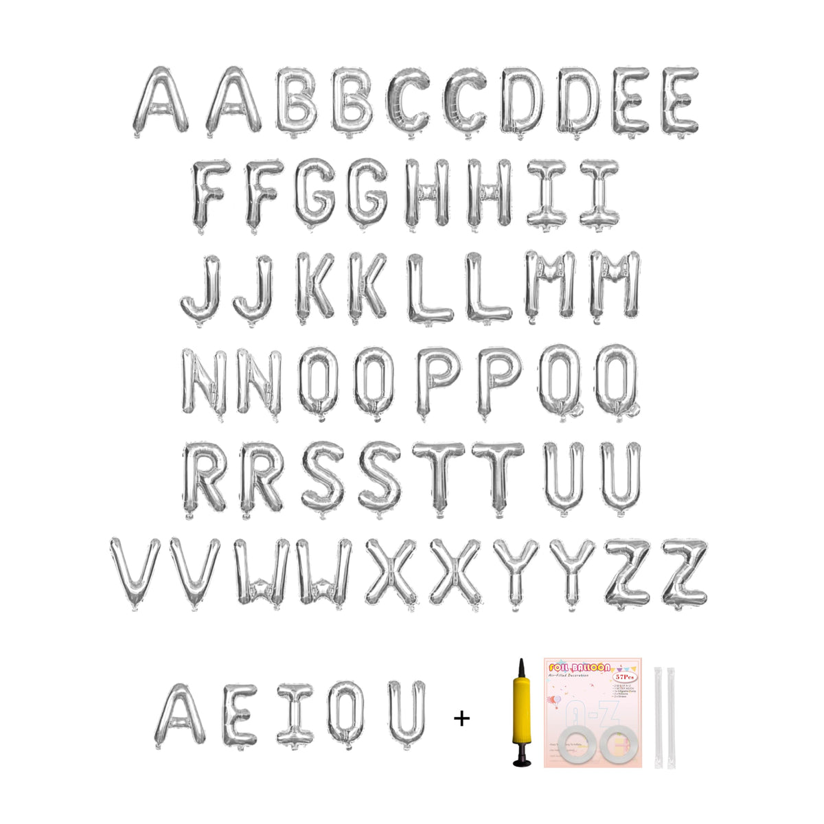 Jolixiraz alphabet balloons from A to Z for customizing banners.