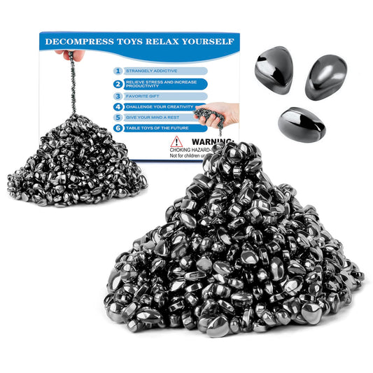 Jollicube 1100pcs desk fidget toys in tin, for stress relief at work.