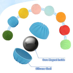 Jollicube textured stress ball surface to engage senses during breaks.