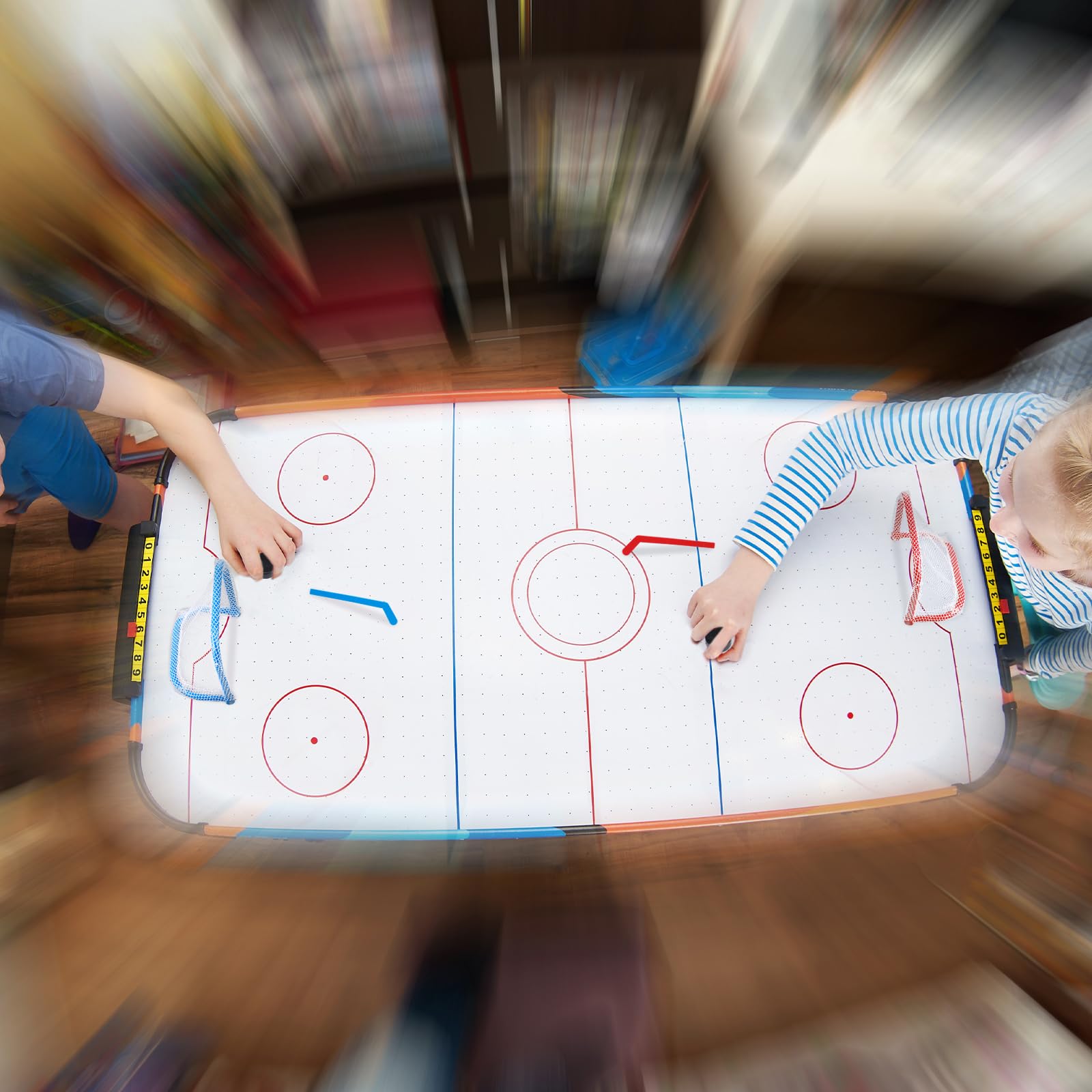 JolliLudo mini hockey set packaging shows compact, portable gift for desk or playroom.