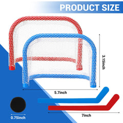 JolliLudo mini hockey sticks in red and blue for precise control during fast rounds.