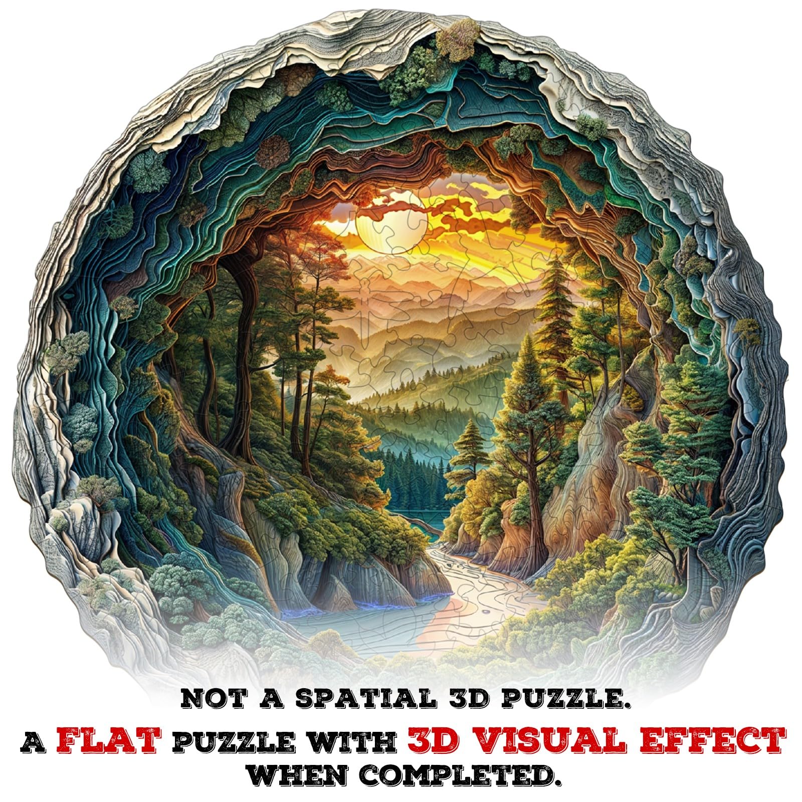 Jollitot puzzle clouds forest 3D swirl adds depth.