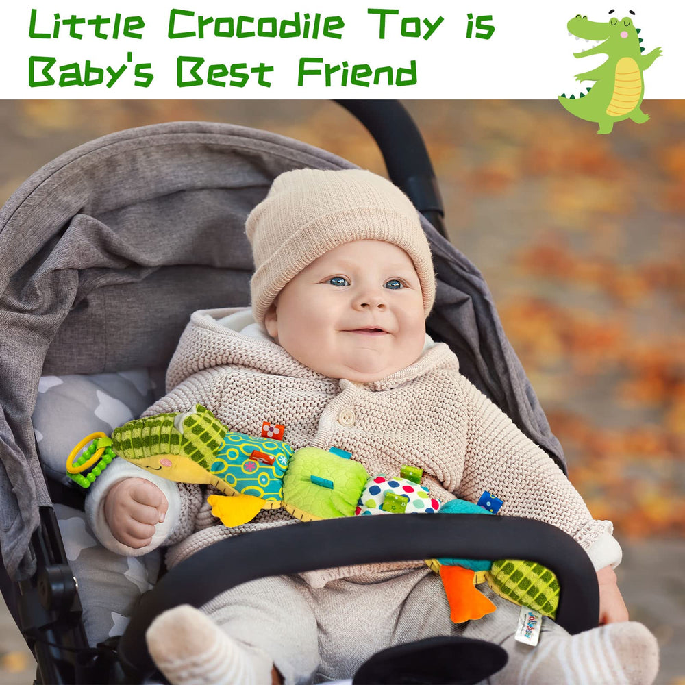 Jollybaby alligator height ruler helps track growth during playtime