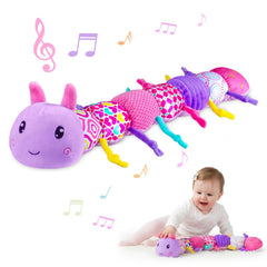 Jollybaby Caterpillar Toy head music activates playful sounds for baby exploration