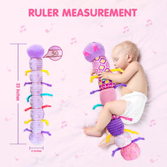 Jollybaby Caterpillar Toy rattle tail engages baby's grasp and curiosity