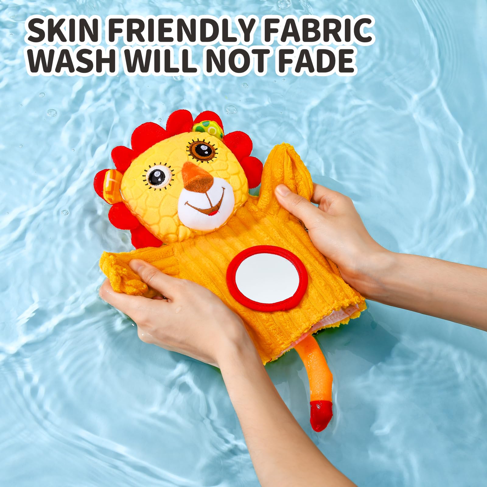 Jollybaby puppets feature durable stitching for long-lasting use.