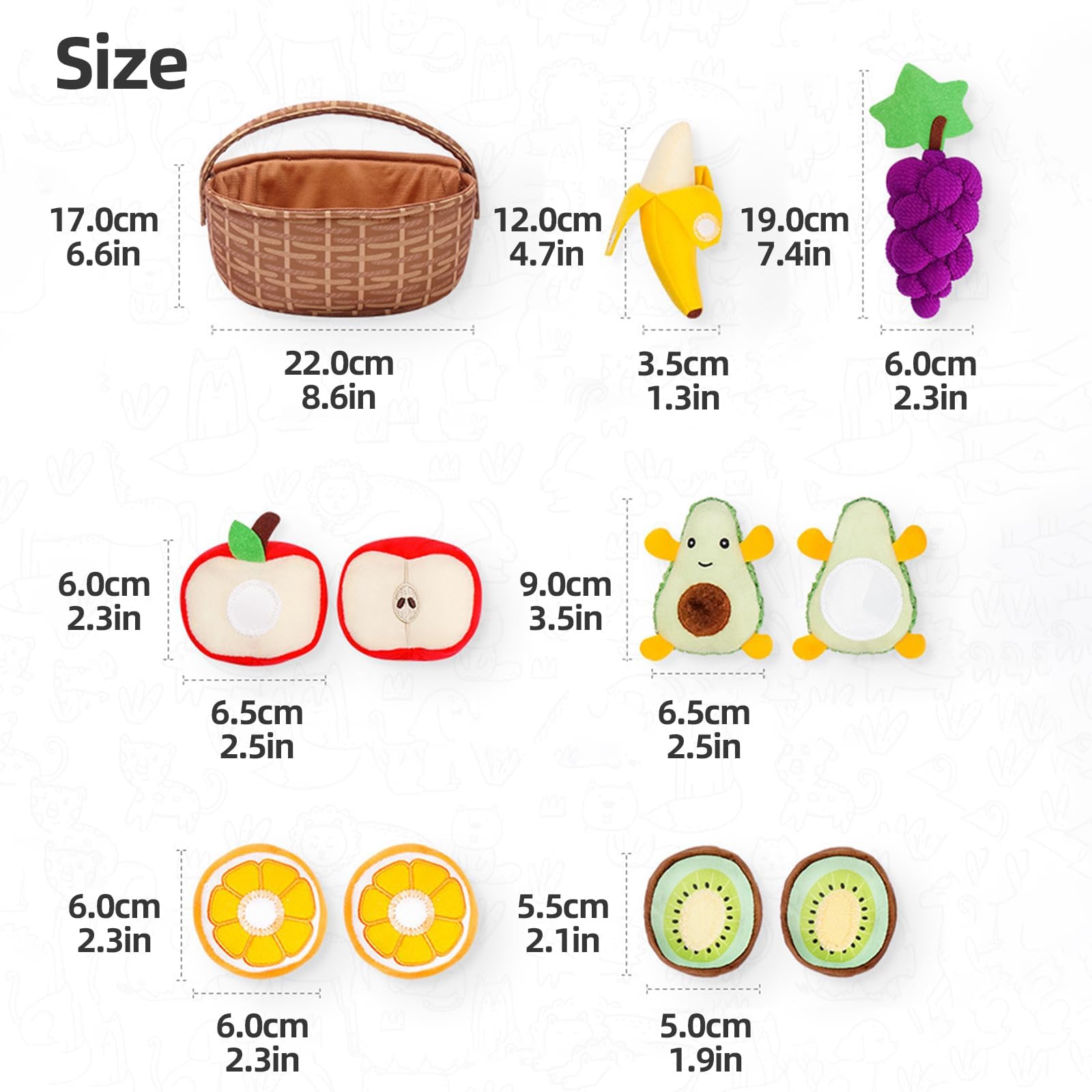 Jollybaby grape plush cluster completes the soft fruit set for cozy play.