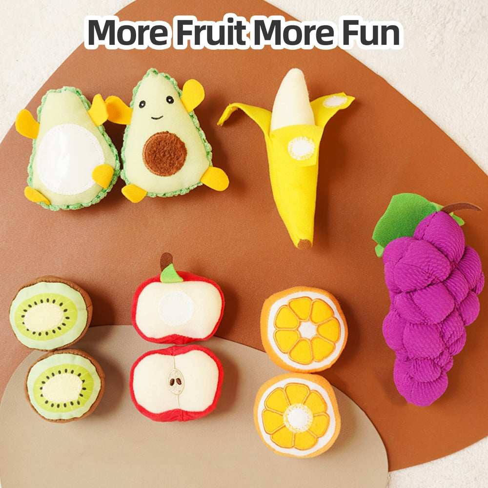 Jollybaby kiwi plush fruit designed for grasping and color recognition play.