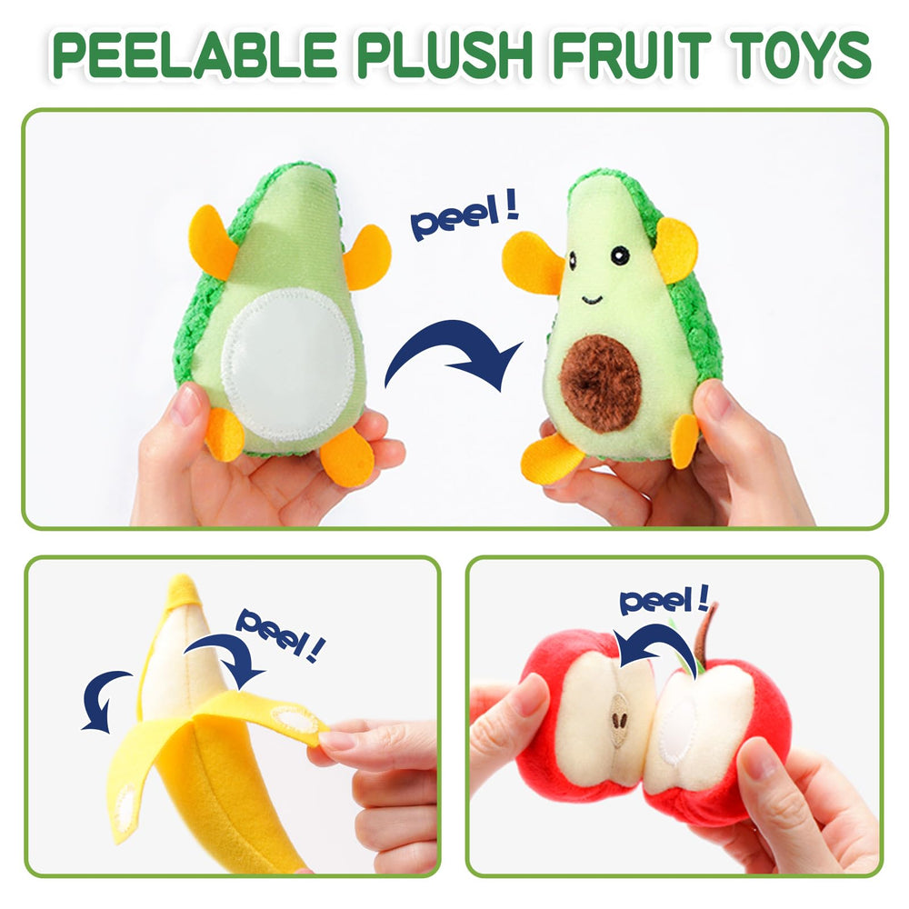 Jollybaby plush grapes fruit set encourages grouping and kitchen pretend play