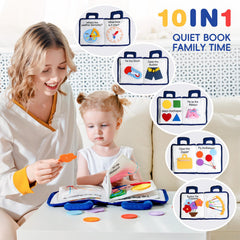 Jollybaby quiet book toddler activities promoting language and imagination