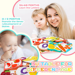 Jollybaby double-sided flash cards showing numbers and produce for interactive play