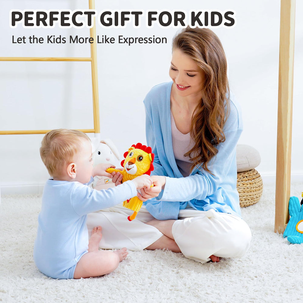 Jollybaby puppets use non-toxic materials and are safety-tested for use.