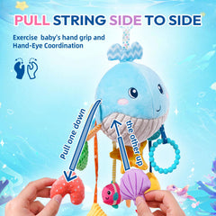 Jollybaby soft fabric crib toy gentle on skin during playtime