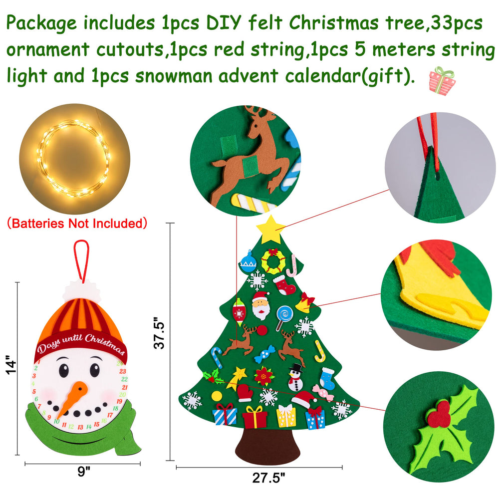 Jollylife wall-hanging tree display for festive home decor