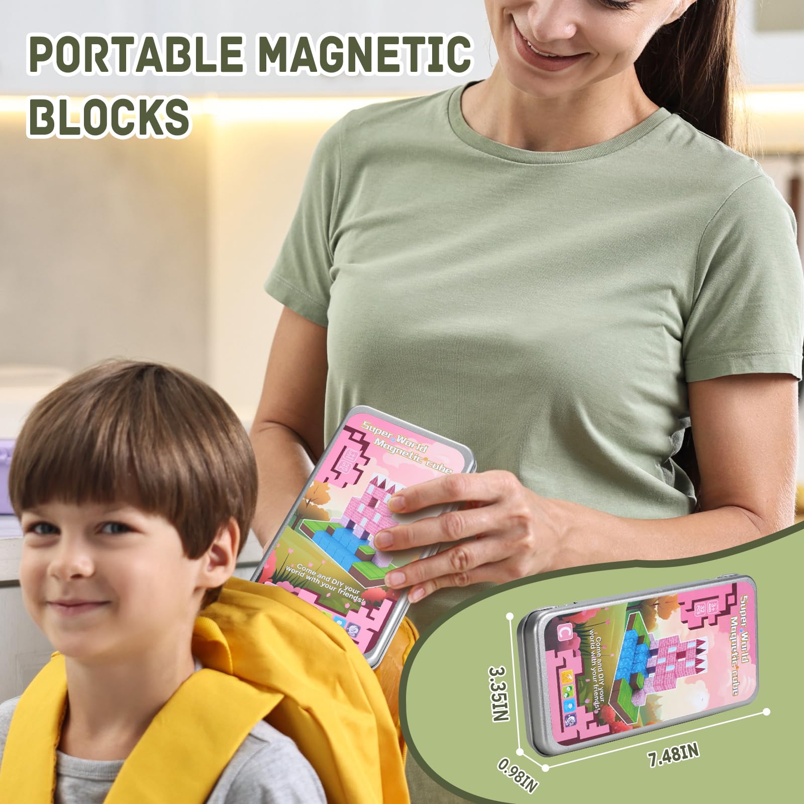 Build on metal surfaces for castles, letters, and imaginative designs.