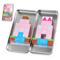Jollynamy mini magnetic blocks with iron box enable portable, organized play on the go.