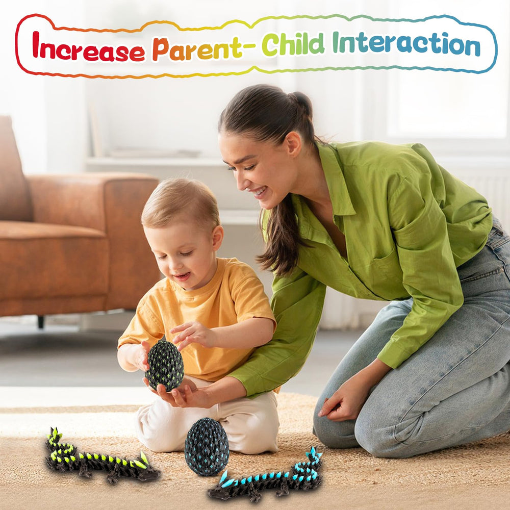 JOMBY articulated dragon figure is desk-ready for tactile fidget play.