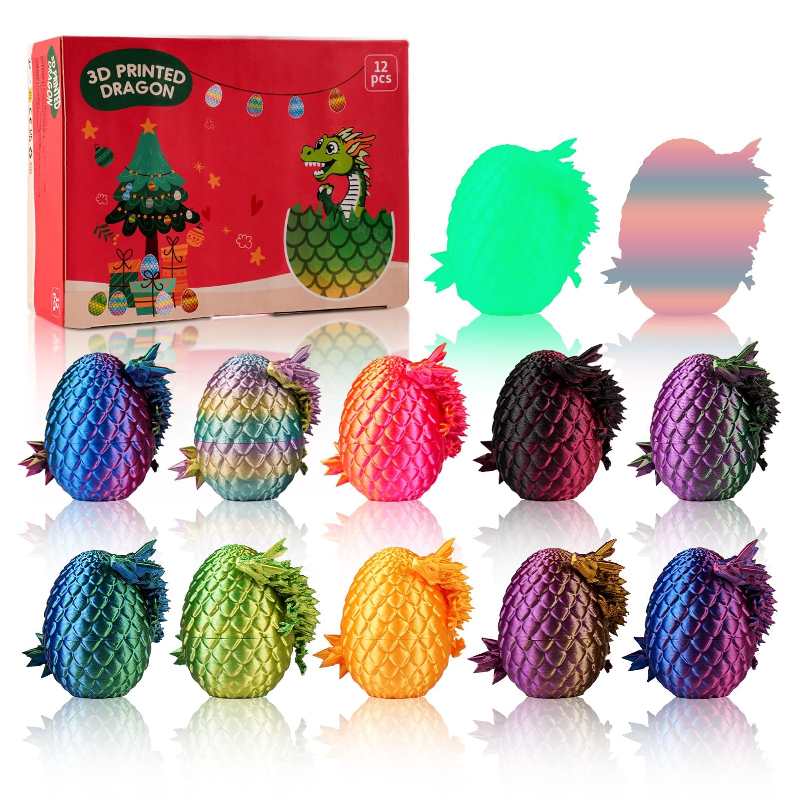 JOMBY dragon egg set with colorful shells for display and gifting