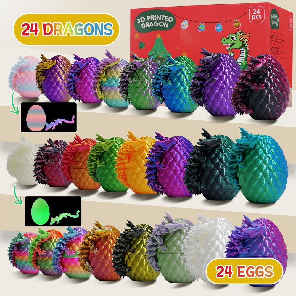 JOMBY dragon inside egg with lifelike scales and movable joints.