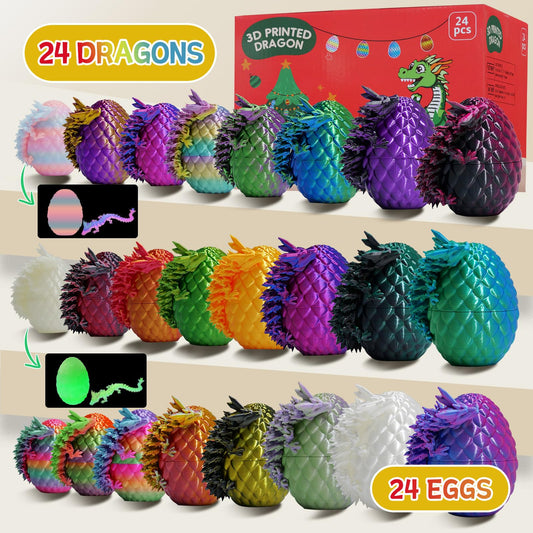 JOMBY dragon inside egg with lifelike scales and movable joints.