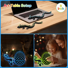 JOMBY UV glow dragon egg closeup 2 captures shimmering finish in darkness.
