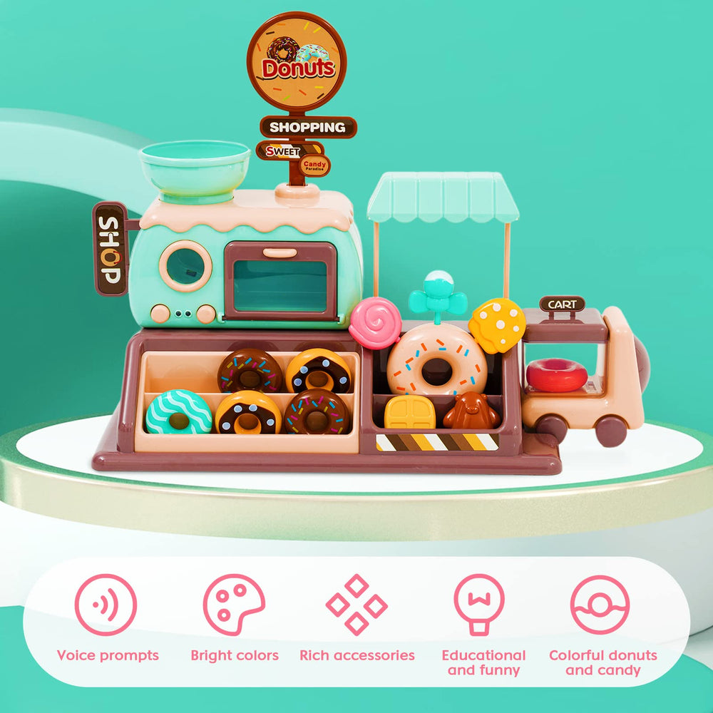 Jomifin 7 candies set enhances snack-inspired pretend play and color exploration.