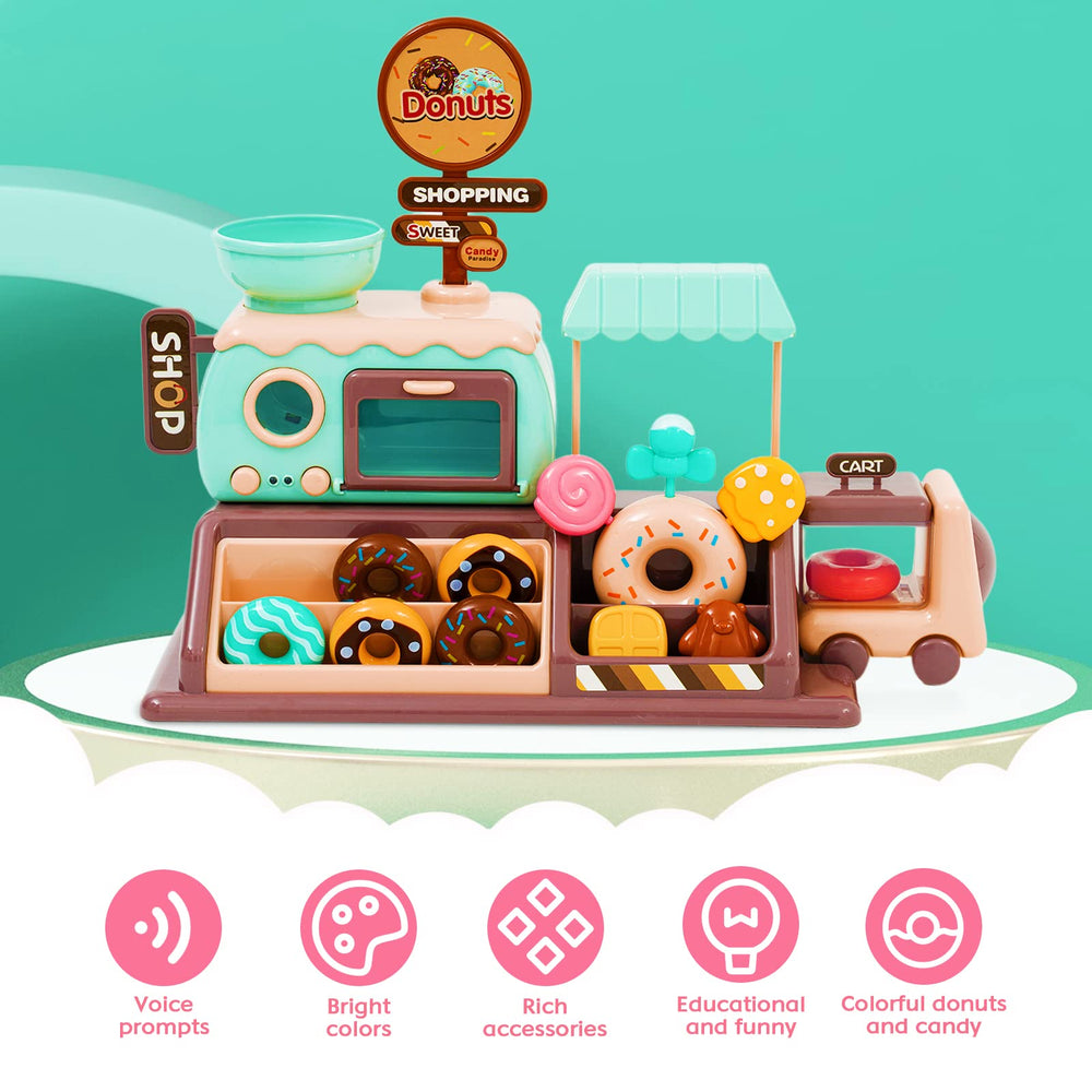Jomifin 7 donuts set for creative pretend-baking and sharing.