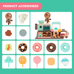 Jomifin donut and candy car adds movement and role-play variety.