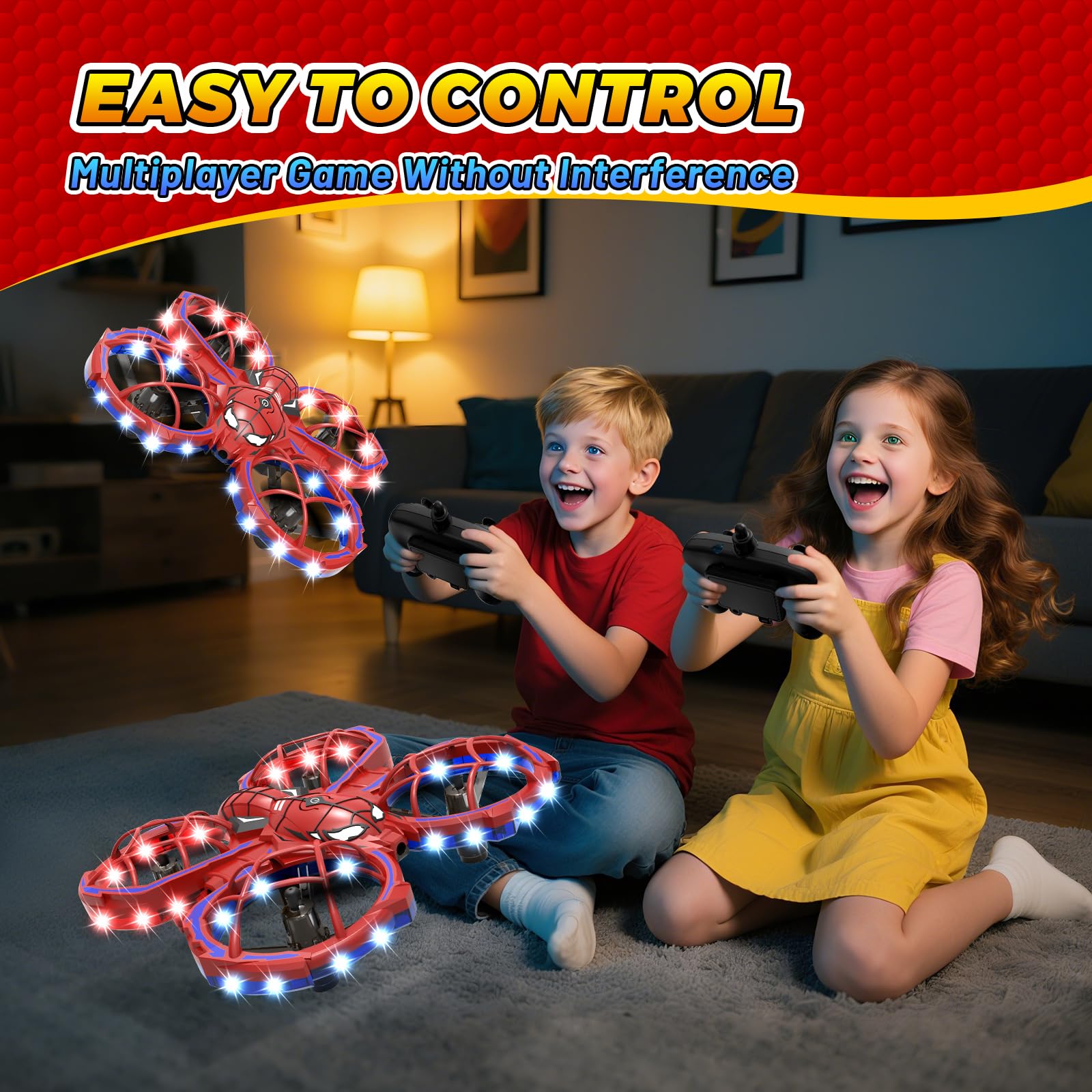 Jomzuci Spider Drone obstacle avoidance feature supports safer indoor flights.