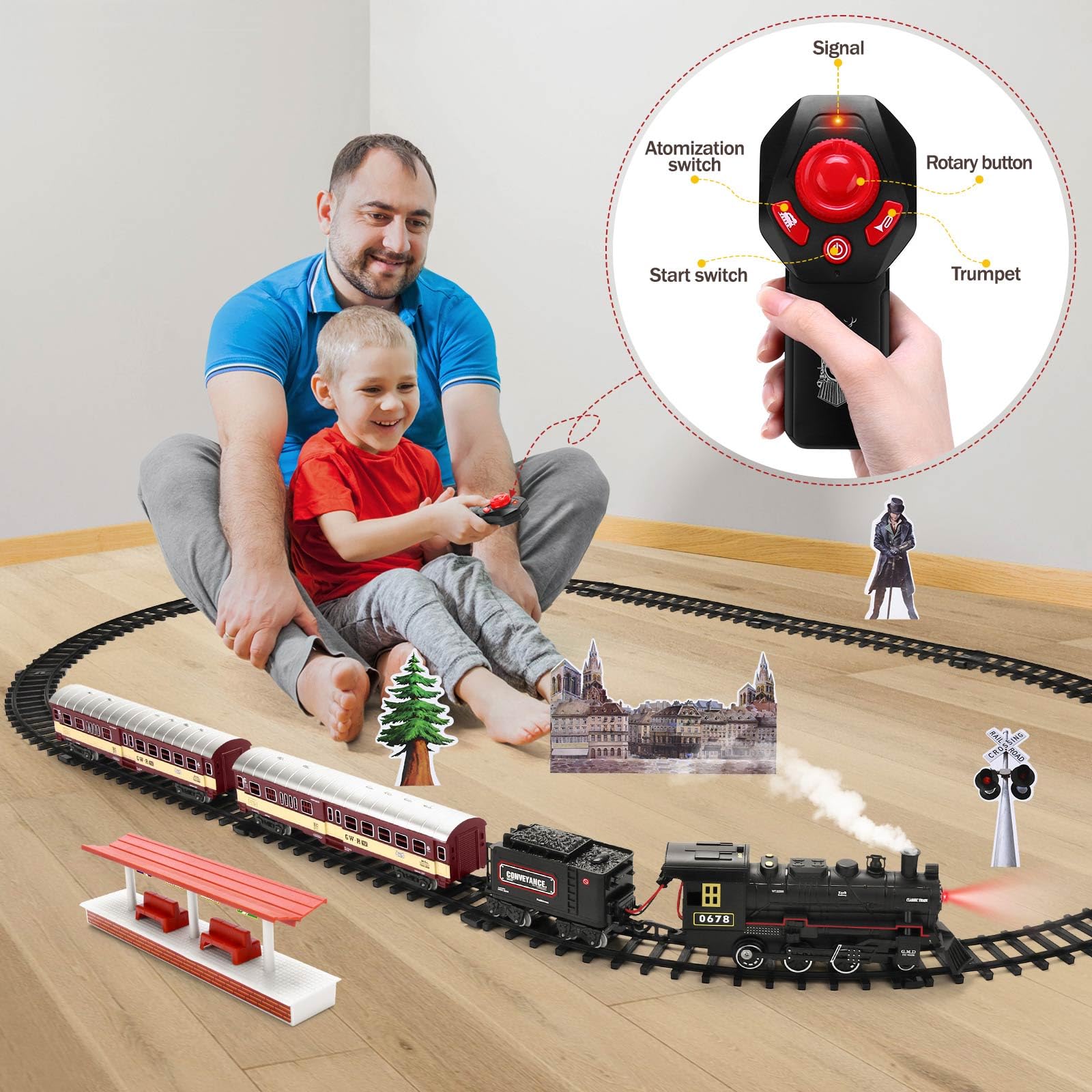 JONEALA track pieces enabling versatile DIY layouts
