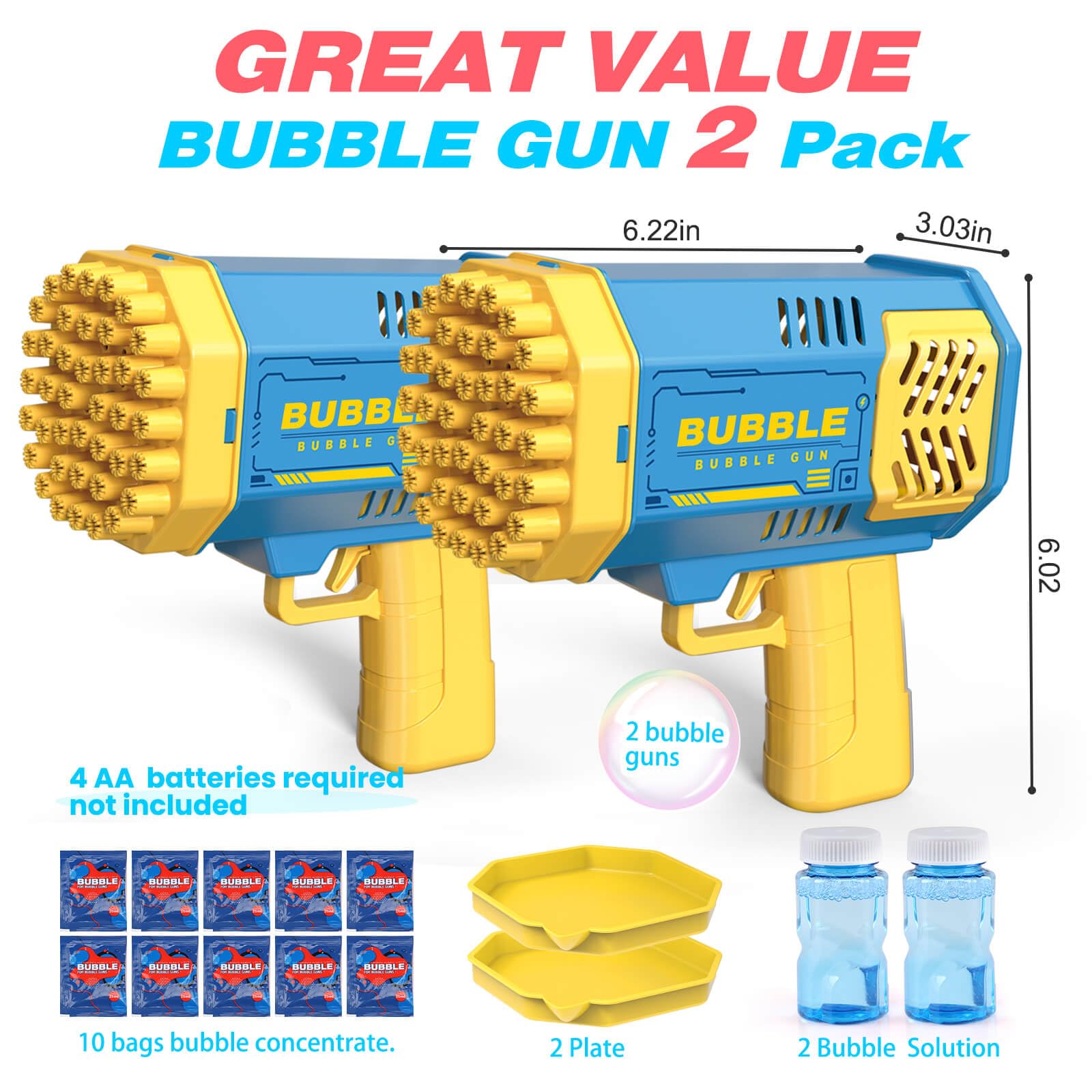 JONEG bubble wands included for quick bubble creation outdoors