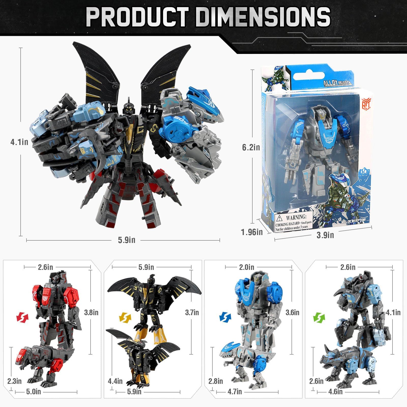 JONEG transforming robot dinosaur gift-ready packaging for holidays