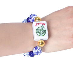 Jongyance elastic wrist accessory in blue, adjusts from 5.7 to 7.25 inches