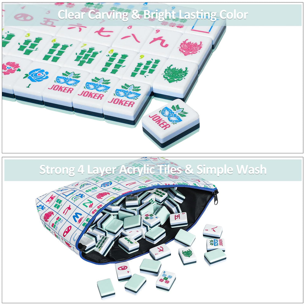 Jongyance mahjong bag keeping tiles organized and portable for travel.