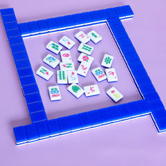 Tiles neatly arranged with bag for organized transport
