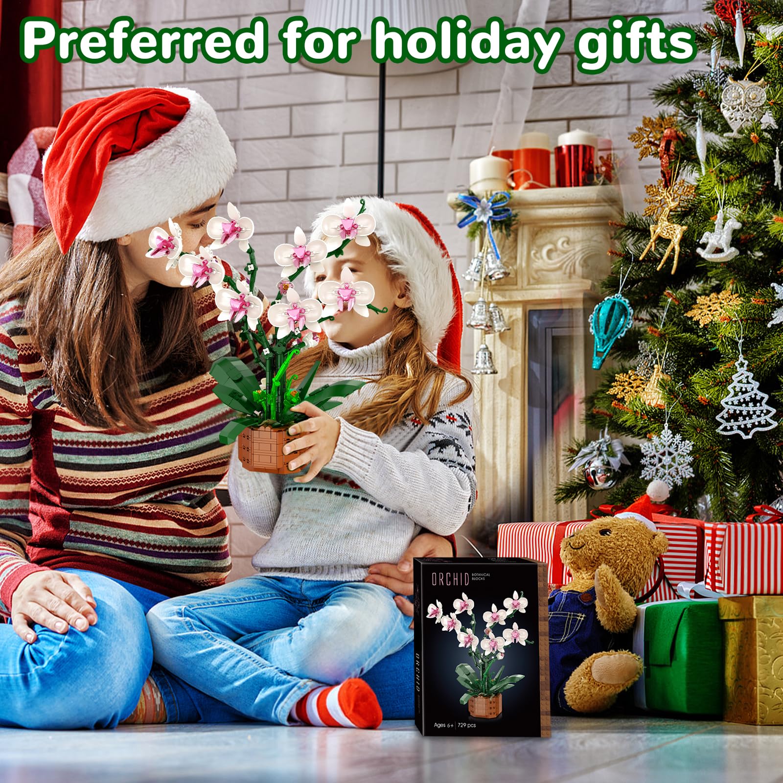 Joniuuca orchid decor fits bedrooms, living rooms, offices, and dorms.