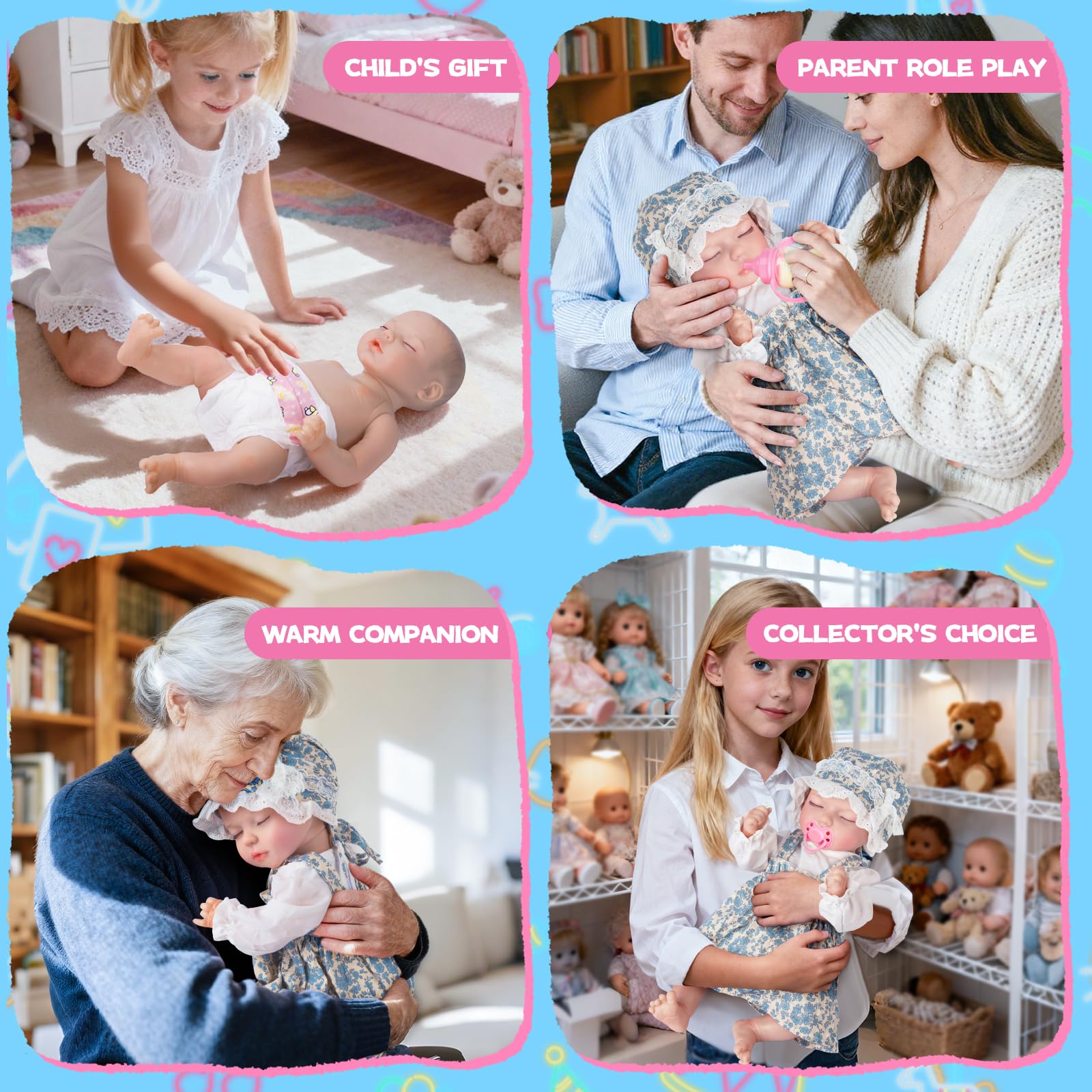 JONRRYIN Reborn doll gift box contents support quick gifting and playtime.