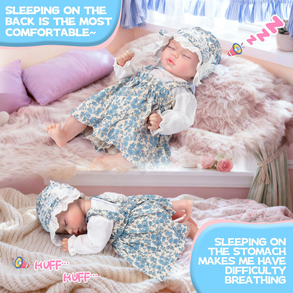 JONRRYIN Reborn baby doll silicone skin detail enhances tactile snuggle moments.