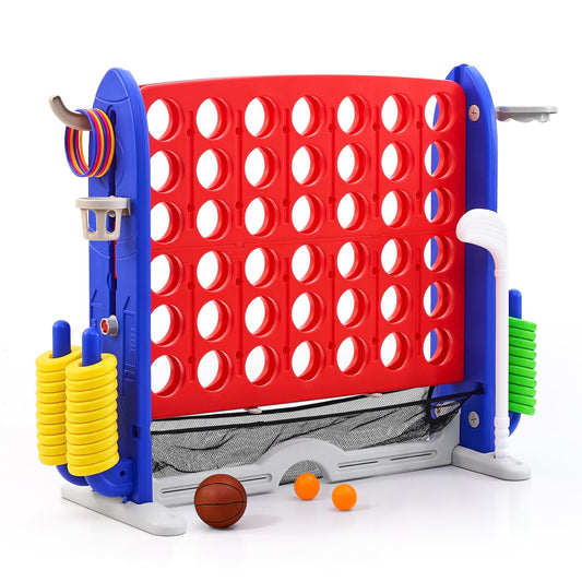 JooKiddie Giant 4-in-a-Row assembly setup for family backyard fun