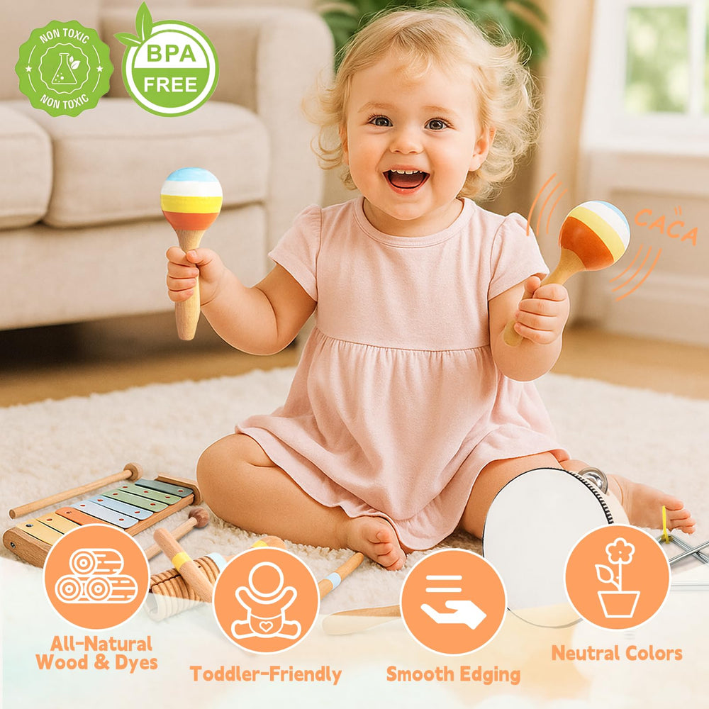 JOOMLAFLY tambourine with kids-friendly design supports rhythm and social play