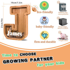 JOOMLAFLY large capacity letter piggy bank stands securely